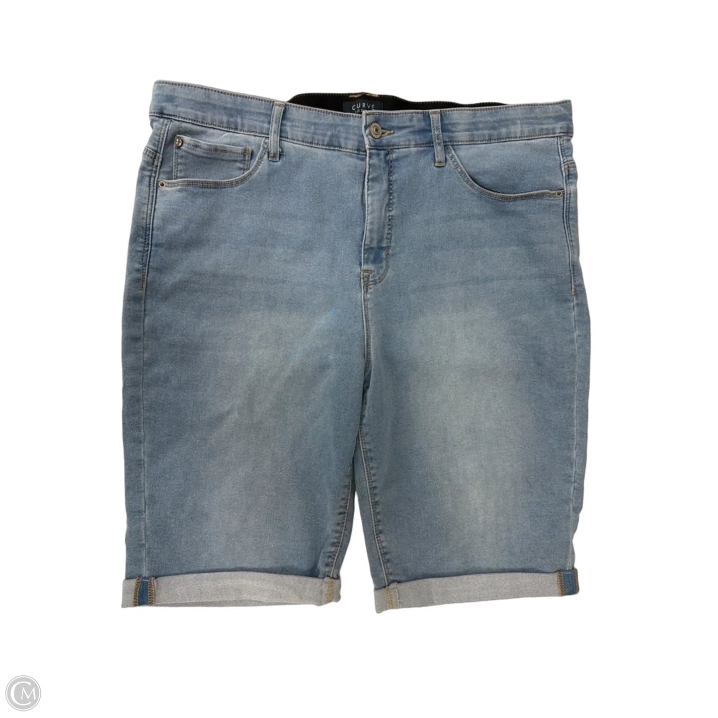 Shorts By Curve Appeal In Blue Denim, Size: 16