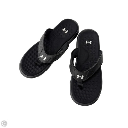 Sandals Flats By Under Armour In Black, Size: 8