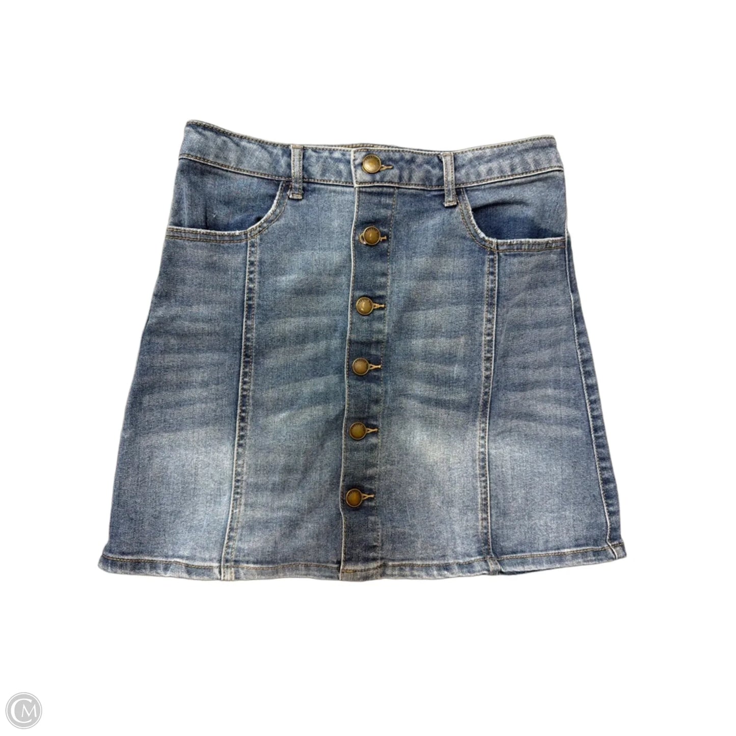 Skirt Mini & Short By Copper Key In Blue Denim, Size: M