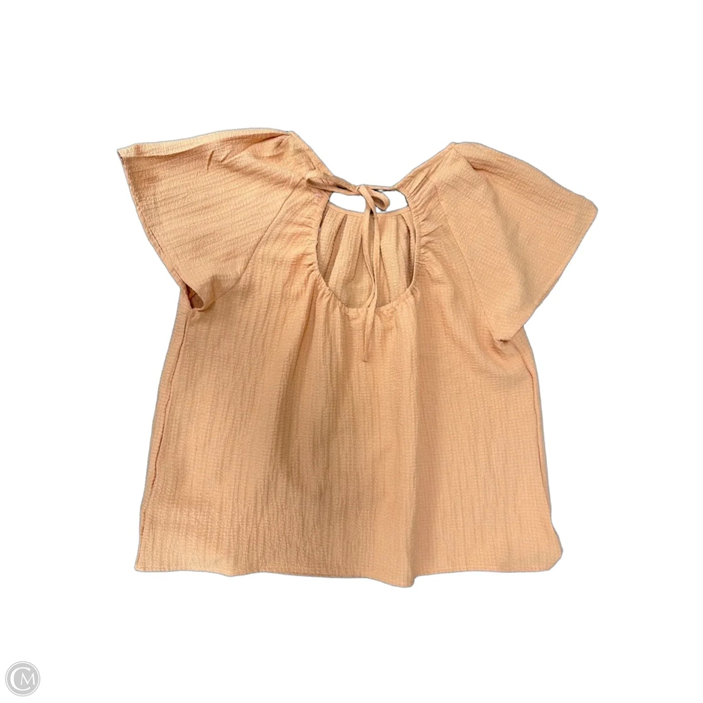 Top Short Sleeve By Hem & Thread In Orange, Size: S