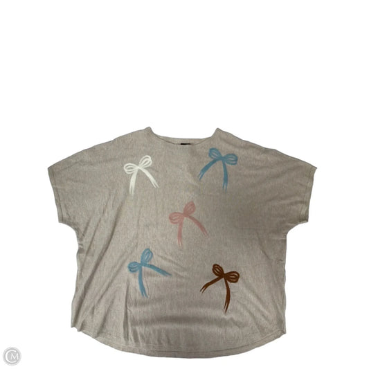 Top Short Sleeve By Aaeda In Tan, Size: 2x