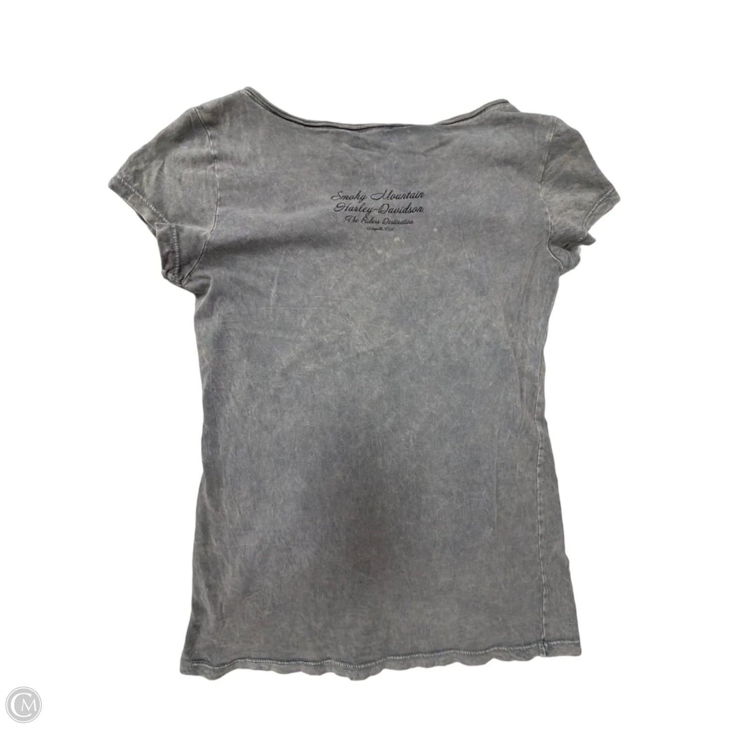 Top Short Sleeve By Harley Davidson In Grey, Size: M