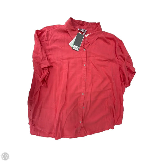 Top Short Sleeve By Dkny In Pink, Size: 3x