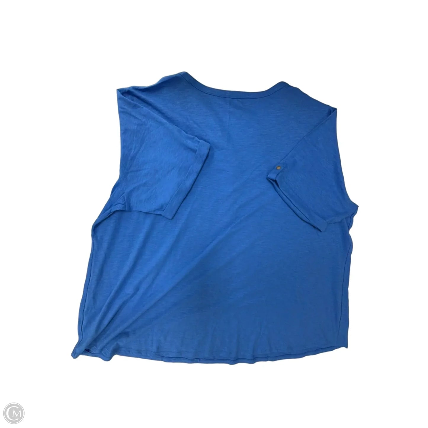 Top Short Sleeve By Croft And Barrow In Blue, Size: 4x