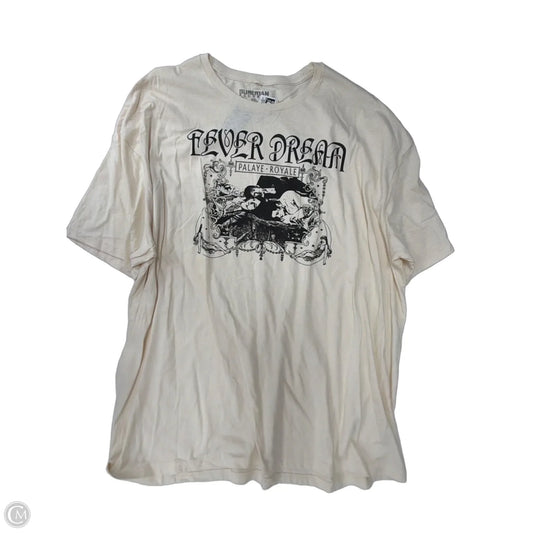 Top Short Sleeve By Clothes Mentor In Cream, Size: 3x