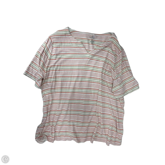 Top Short Sleeve By Croft And Barrow In Striped Pattern, Size: 4x