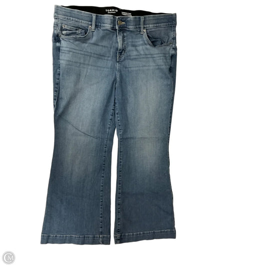 Jeans Flared By Torrid In Blue Denim, Size: 22