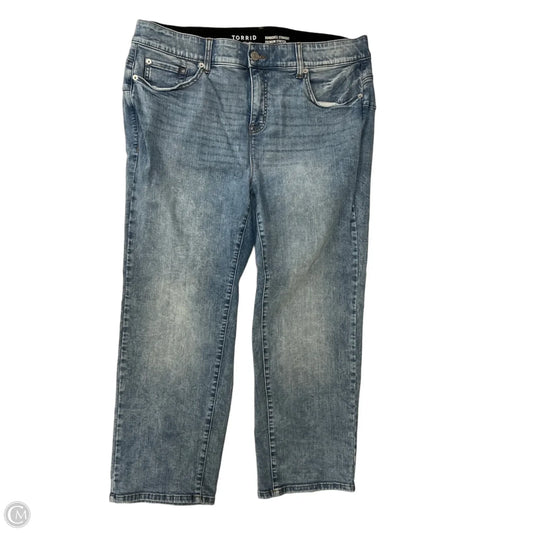 Jeans Straight By Torrid In Blue Denim, Size: 20