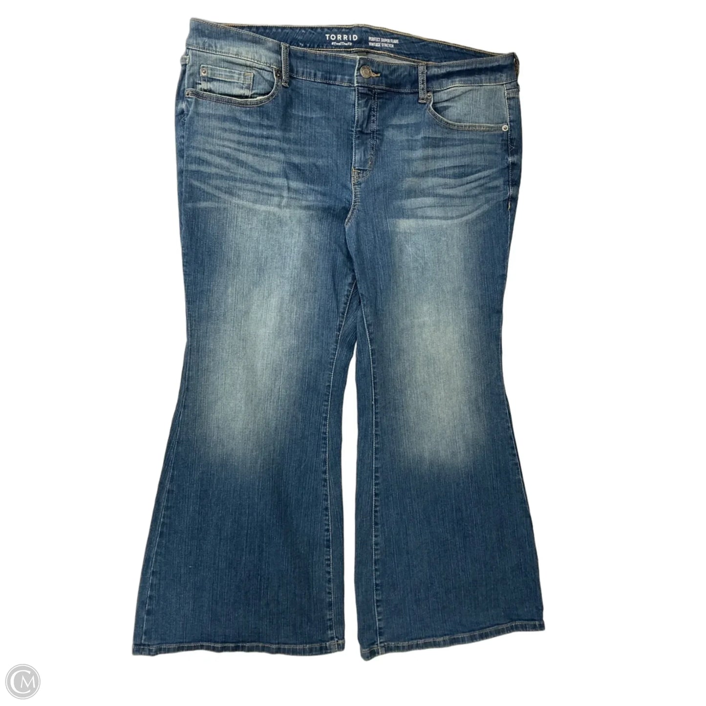 Jeans Flared By Torrid In Blue Denim, Size: 20