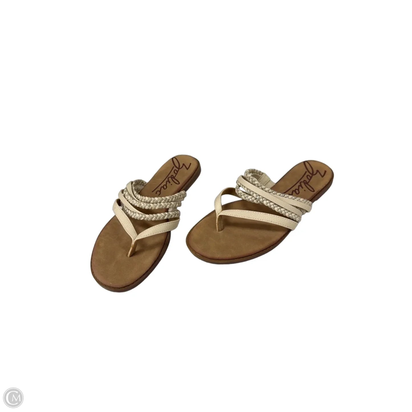 Sandals Flats By Zodiac In Cream, Size: 10