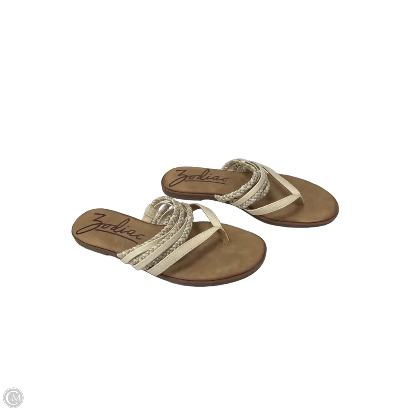 Sandals Flats By Zodiac In Cream, Size: 10