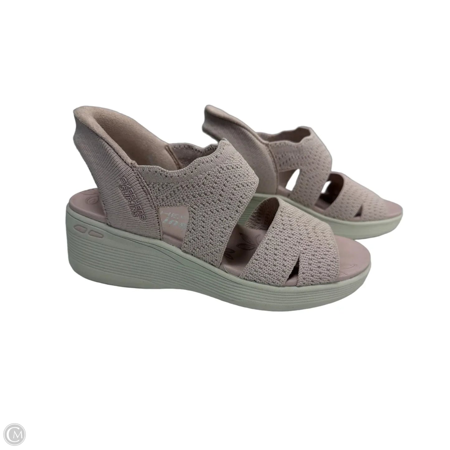 Sandals Heels Wedge By Skechers In Pink, Size: 6