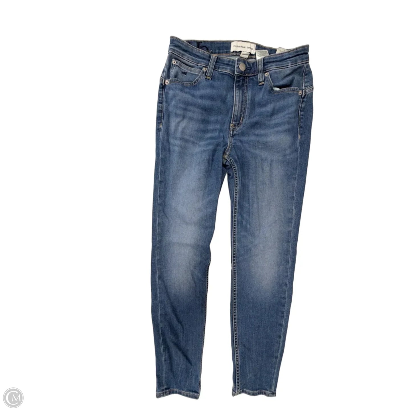 Jeans Skinny By Calvin Klein In Blue Denim, Size: 4