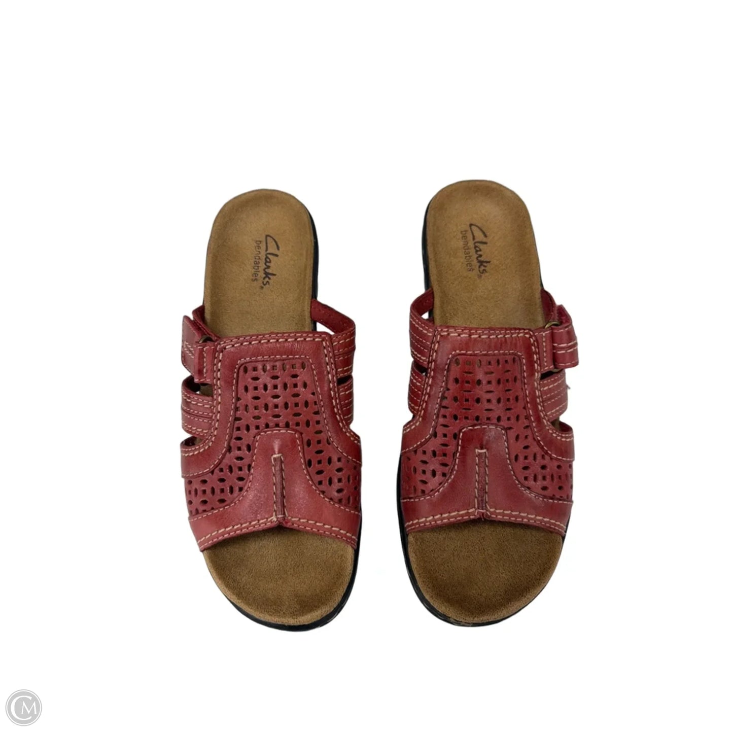Sandals Flats By Clarks In Red, Size: 7.5