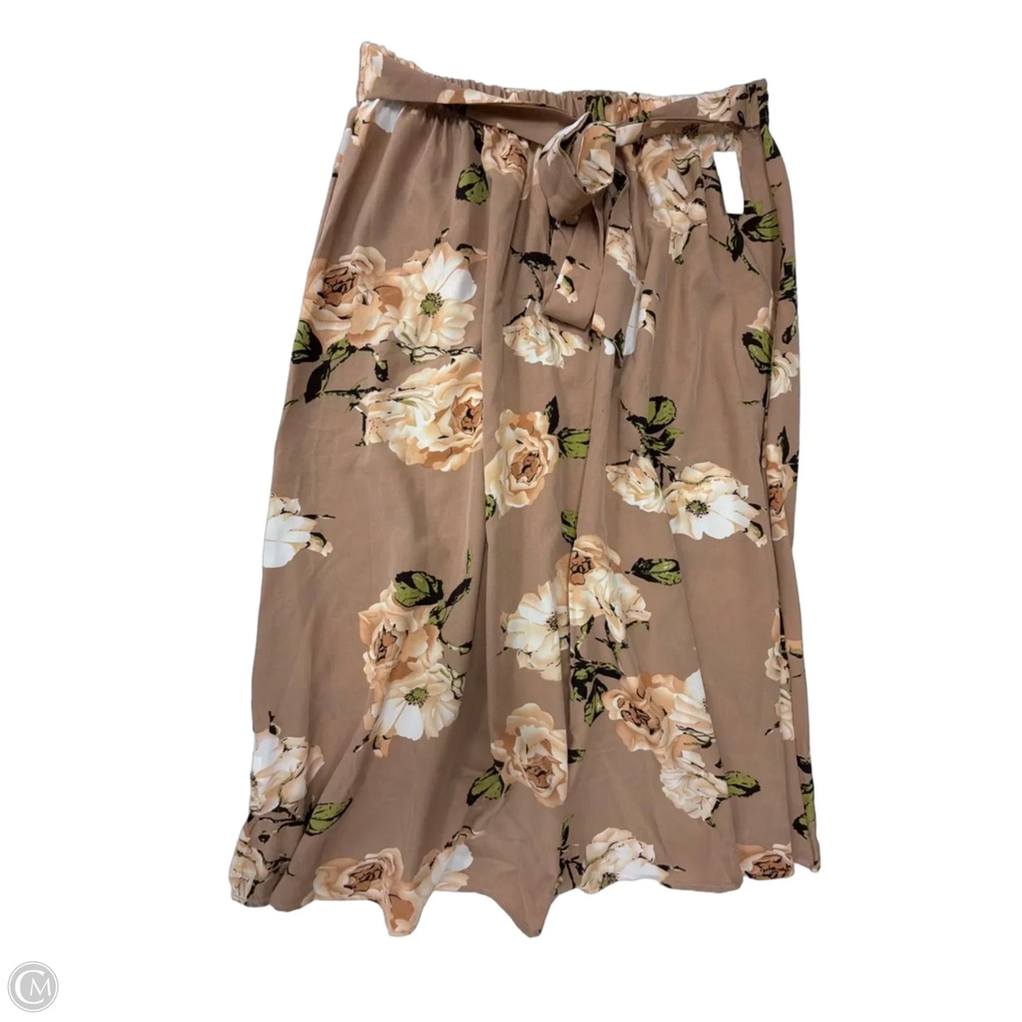 Skirt Midi By Clothes Mentor In Floral Print, Size: 1x