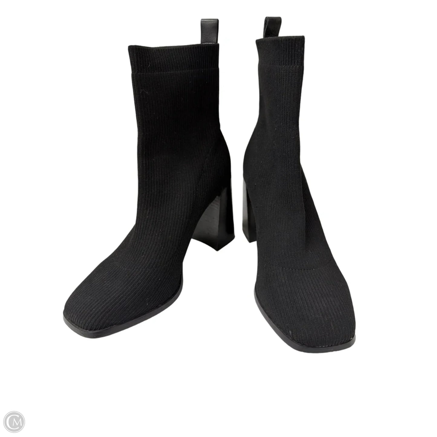 Boots Ankle Heels By Deltan In Black, Size: 8