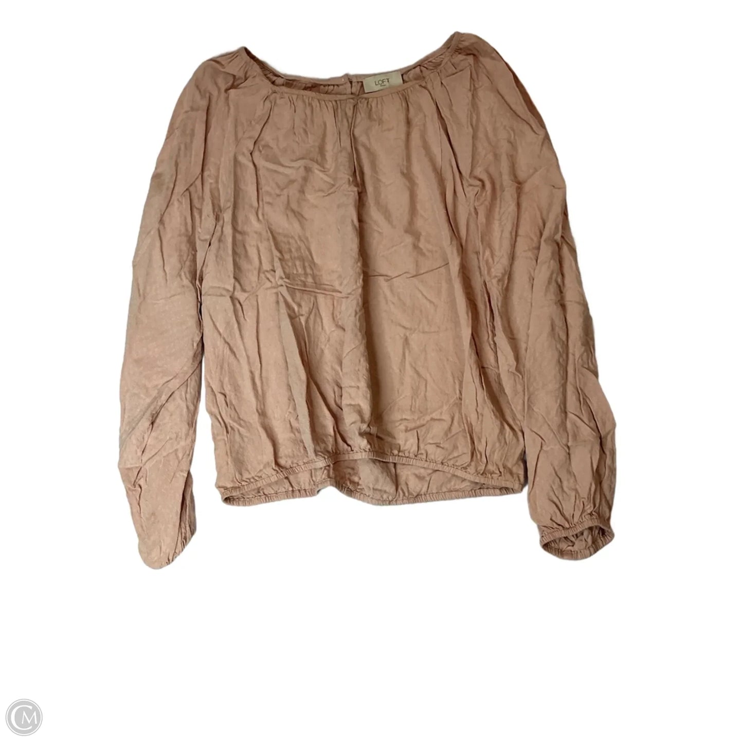 Top Long Sleeve By Loft In Pink, Size: L