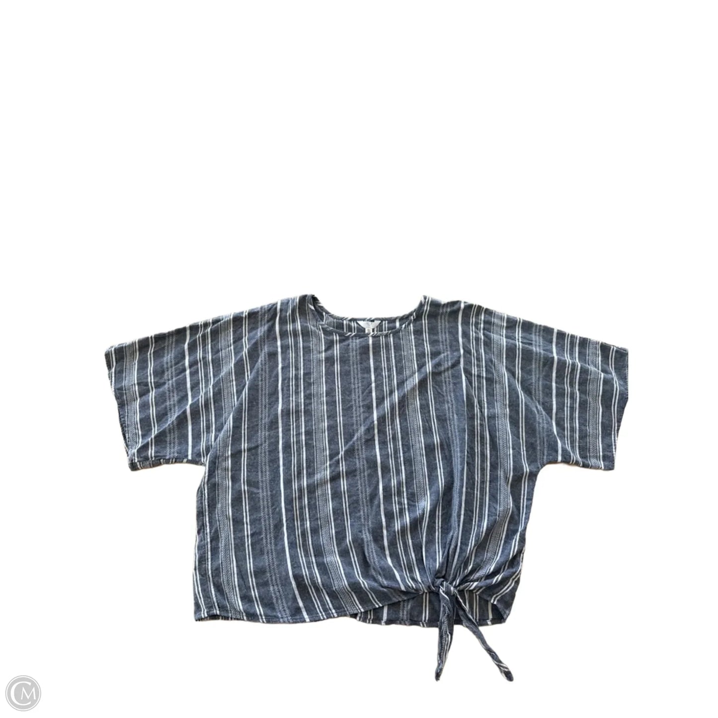 Top Short Sleeve By Time And Tru In Striped Pattern, Size: 1x