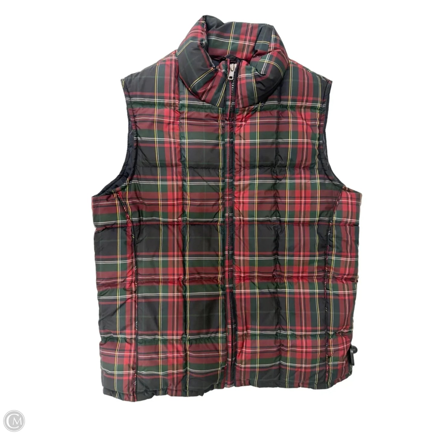 Vest Puffer & Quilted By Eddie Bauer In Plaid Pattern, Size: Xs