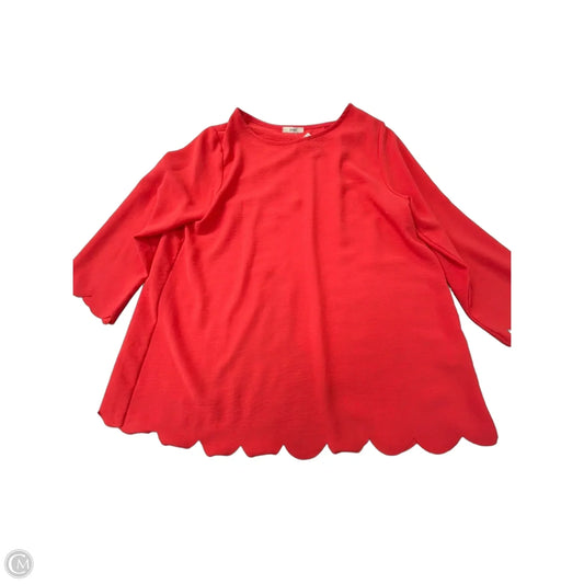 Top Long Sleeve By Jodifl In Coral, Size: L