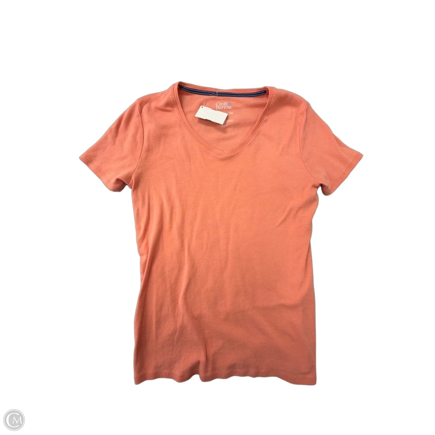 Top Short Sleeve By Croft And Barrow In Orange, Size: S