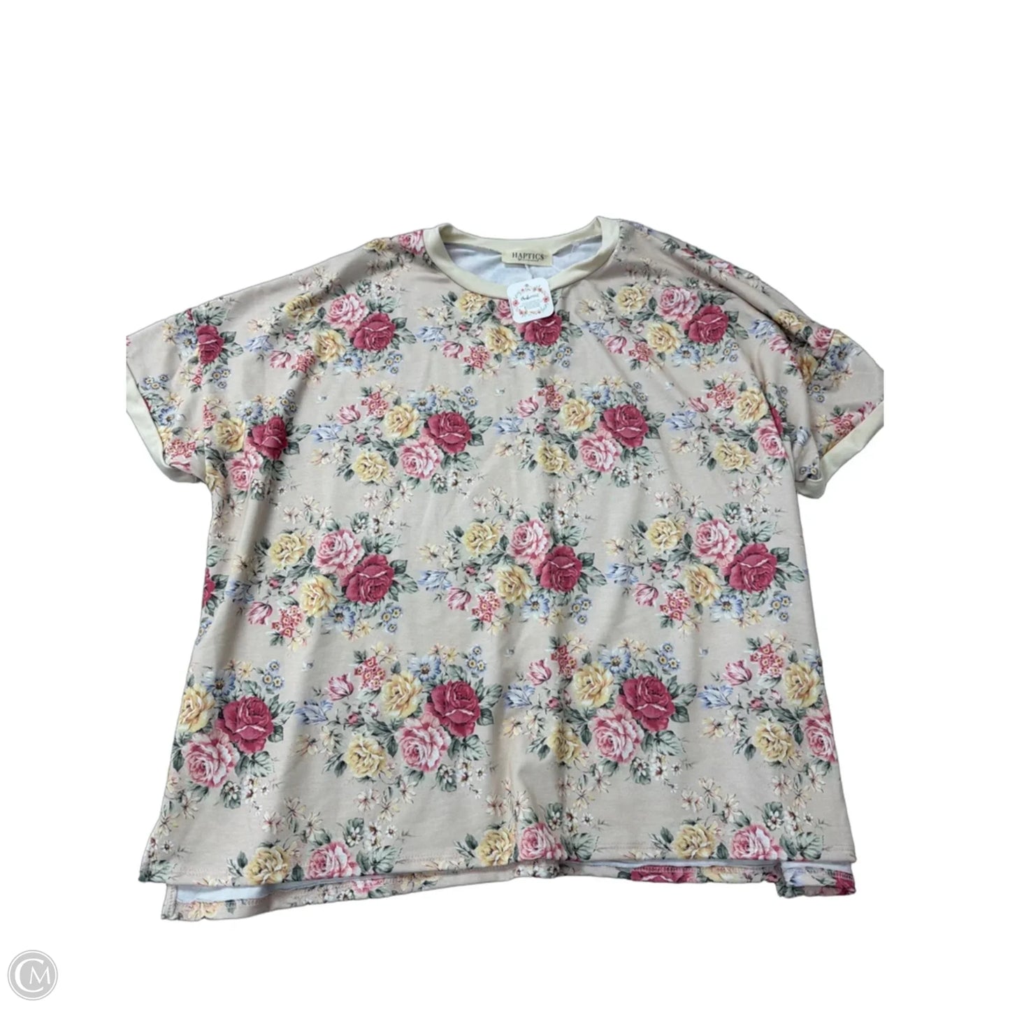 Top Short Sleeve By Haptics In Floral Print, Size: Xs
