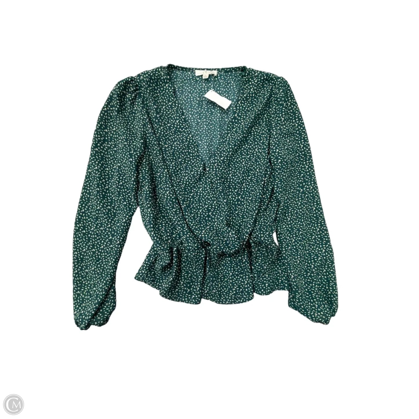 Top Long Sleeve By Nine Britton In Green, Size: M