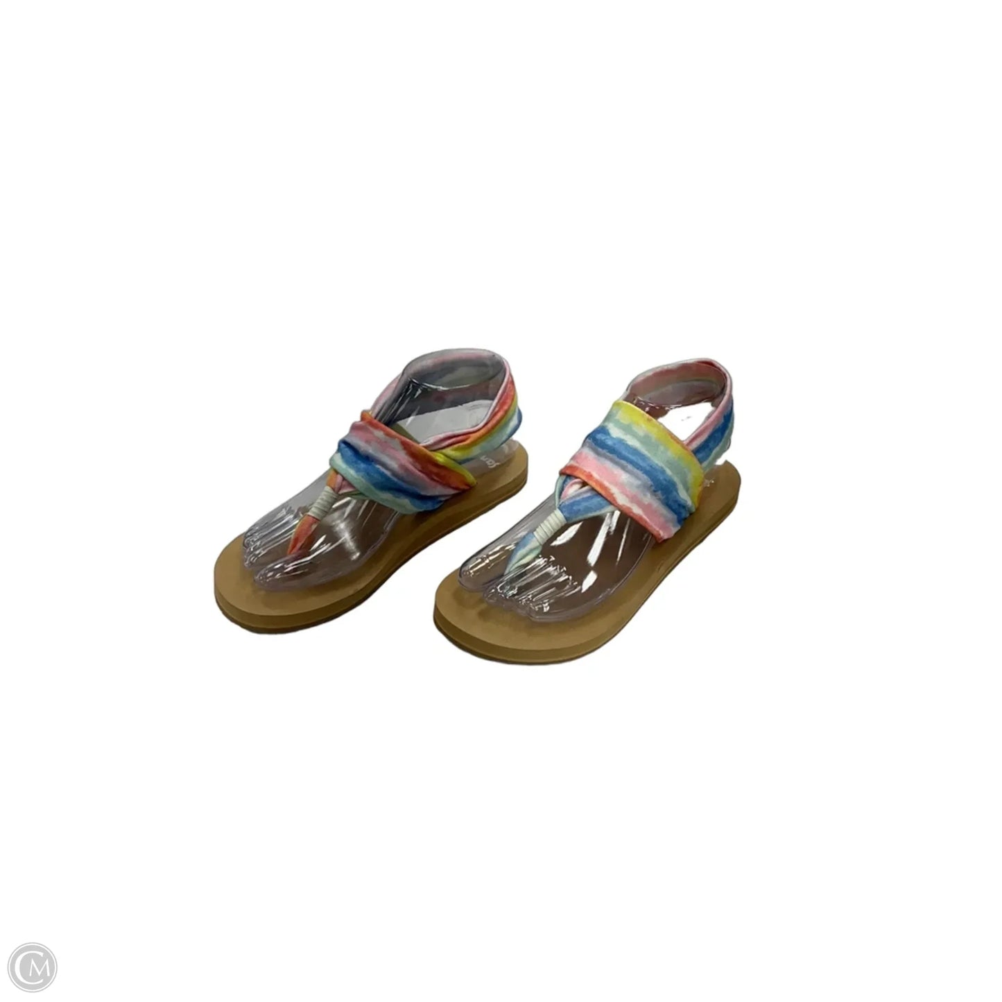 Sandals Flats By Sanuk In Rainbow Print, Size: 6
