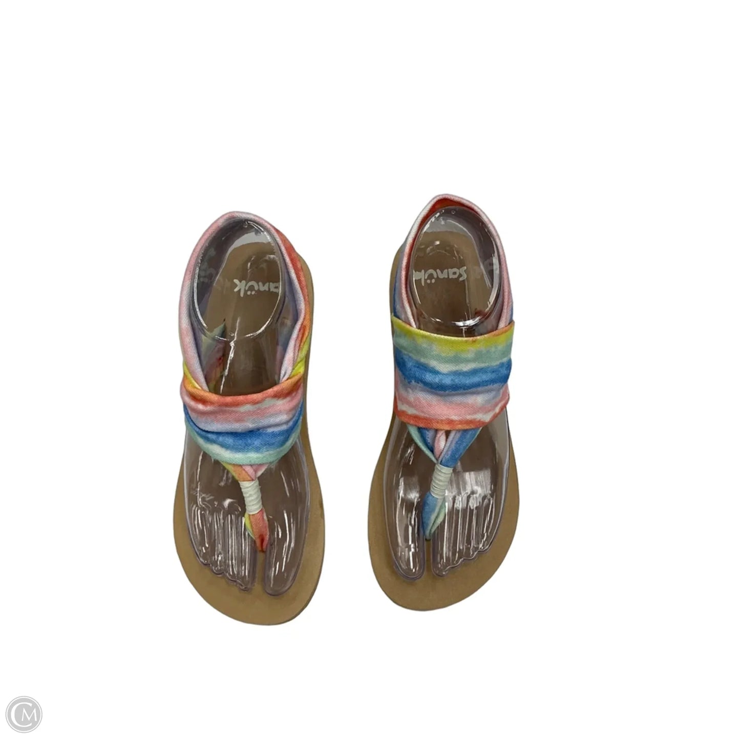 Sandals Flats By Sanuk In Rainbow Print, Size: 6