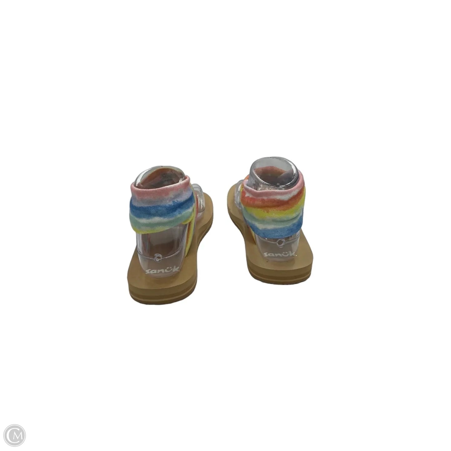 Sandals Flats By Sanuk In Rainbow Print, Size: 6