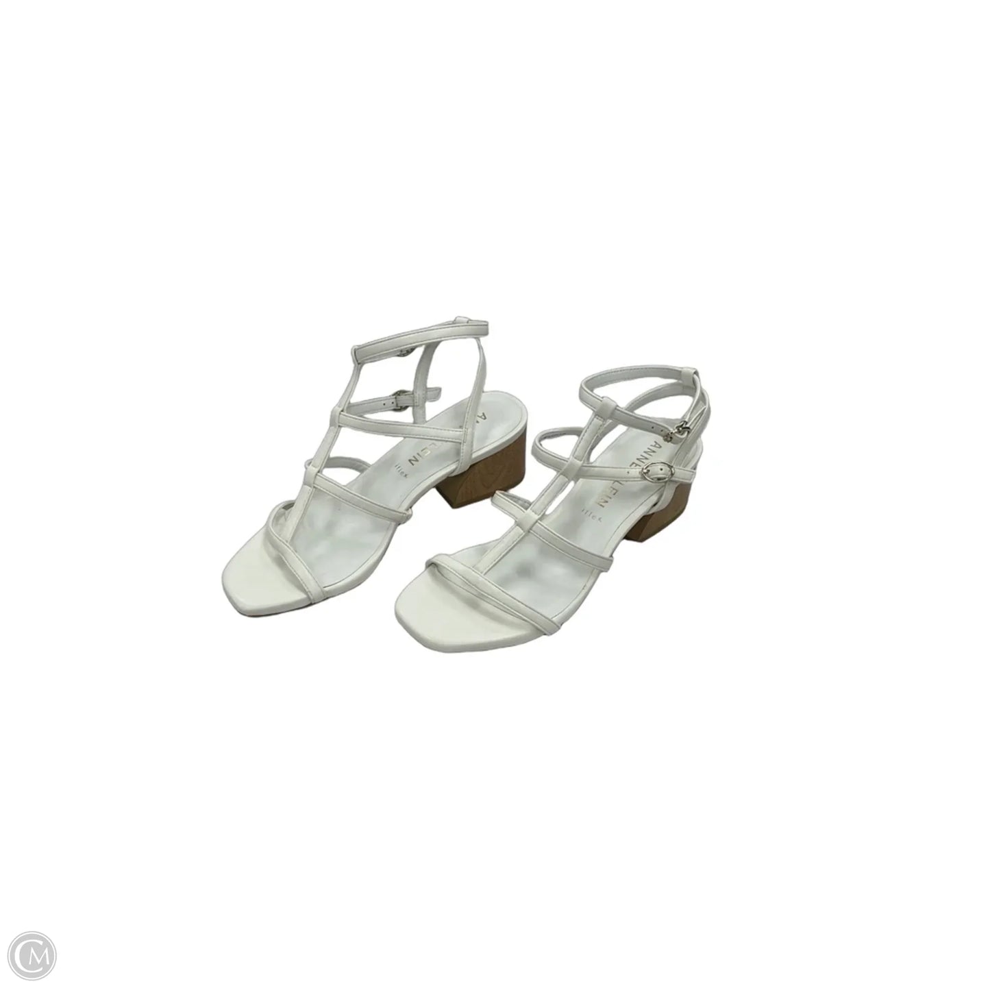 Sandals Heels Block By Anne Klein In White, Size: 6.5