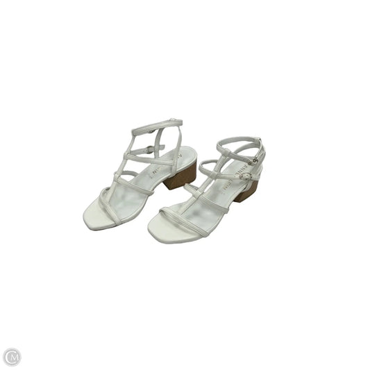 Sandals Heels Block By Anne Klein In White, Size: 6.5