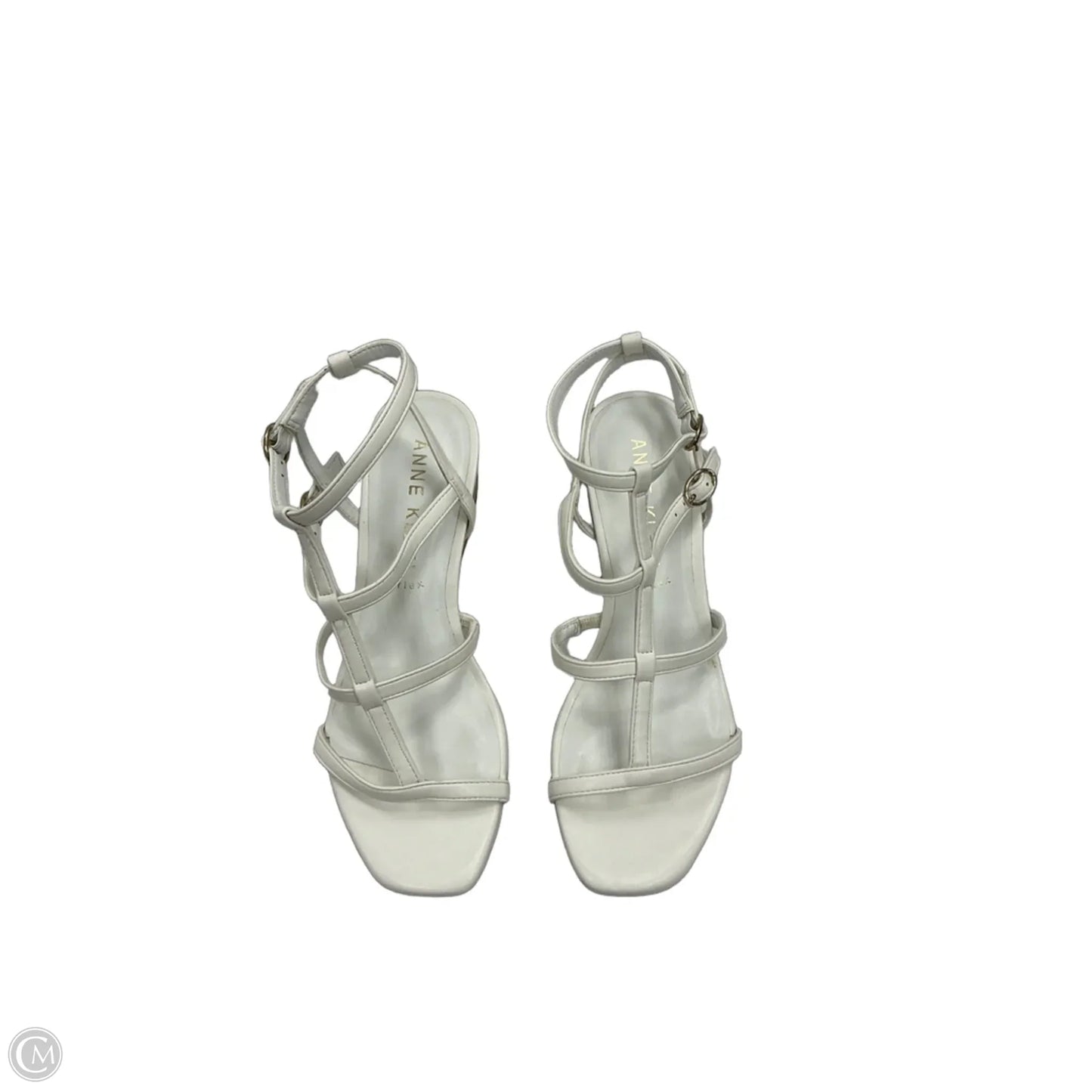Sandals Heels Block By Anne Klein In White, Size: 6.5