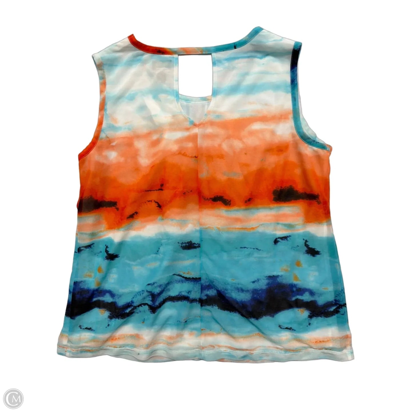 Top Sleeveless By Worthington In Blue & Orange, Size: 1x