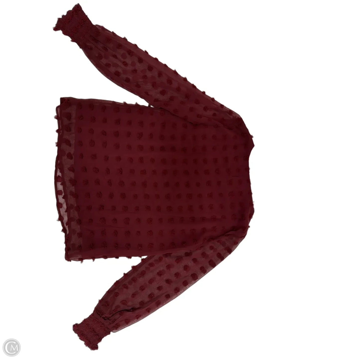 Top Long Sleeve By Clothes Mentor In Maroon, Size: M