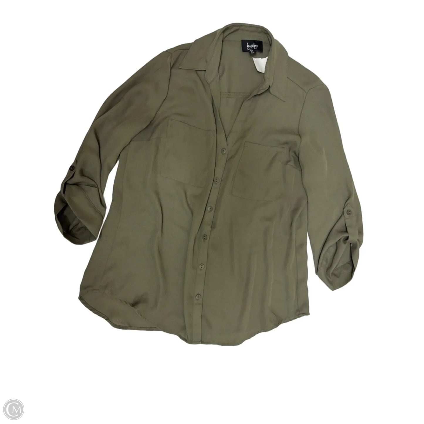 Top Long Sleeve By By & By In Green, Size: M