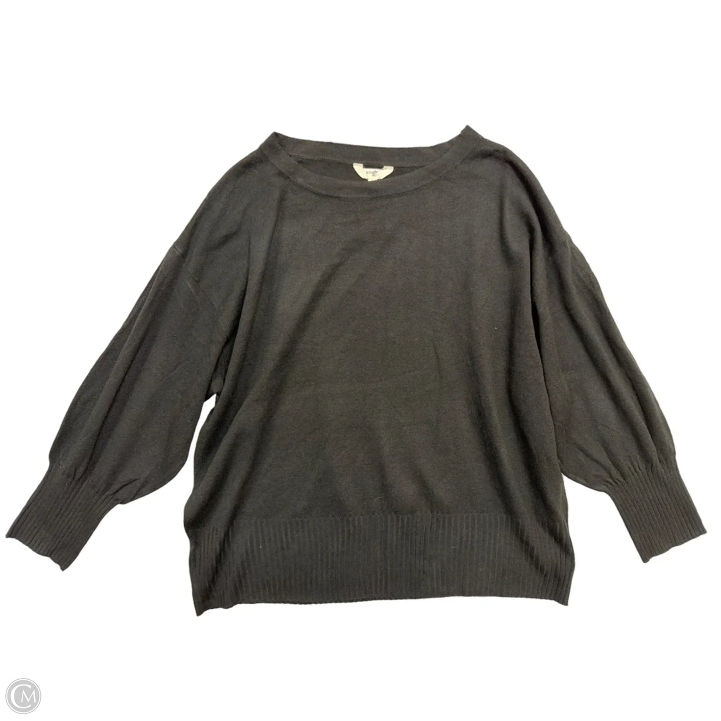 Top Long Sleeve By Terra & Sky In Black, Size: 2x