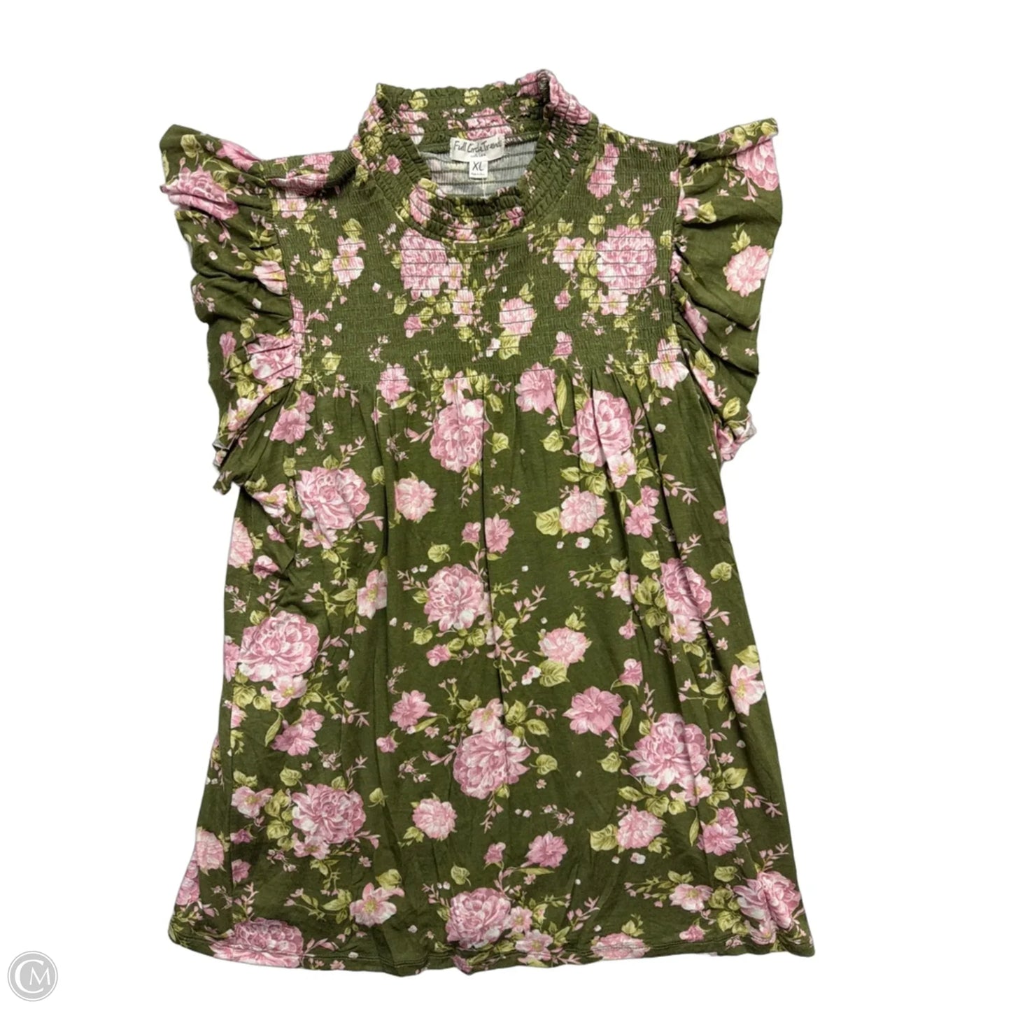 Top Sleeveless By Full Circle Trends In Floral Print, Size: Xl
