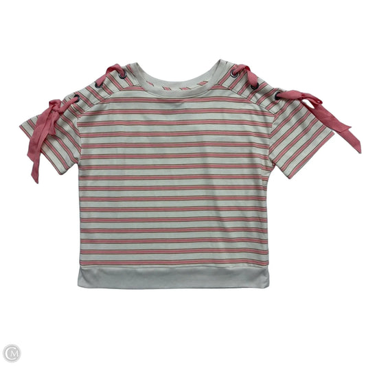 Top Short Sleeve By Cato In Striped Pattern, Size: L