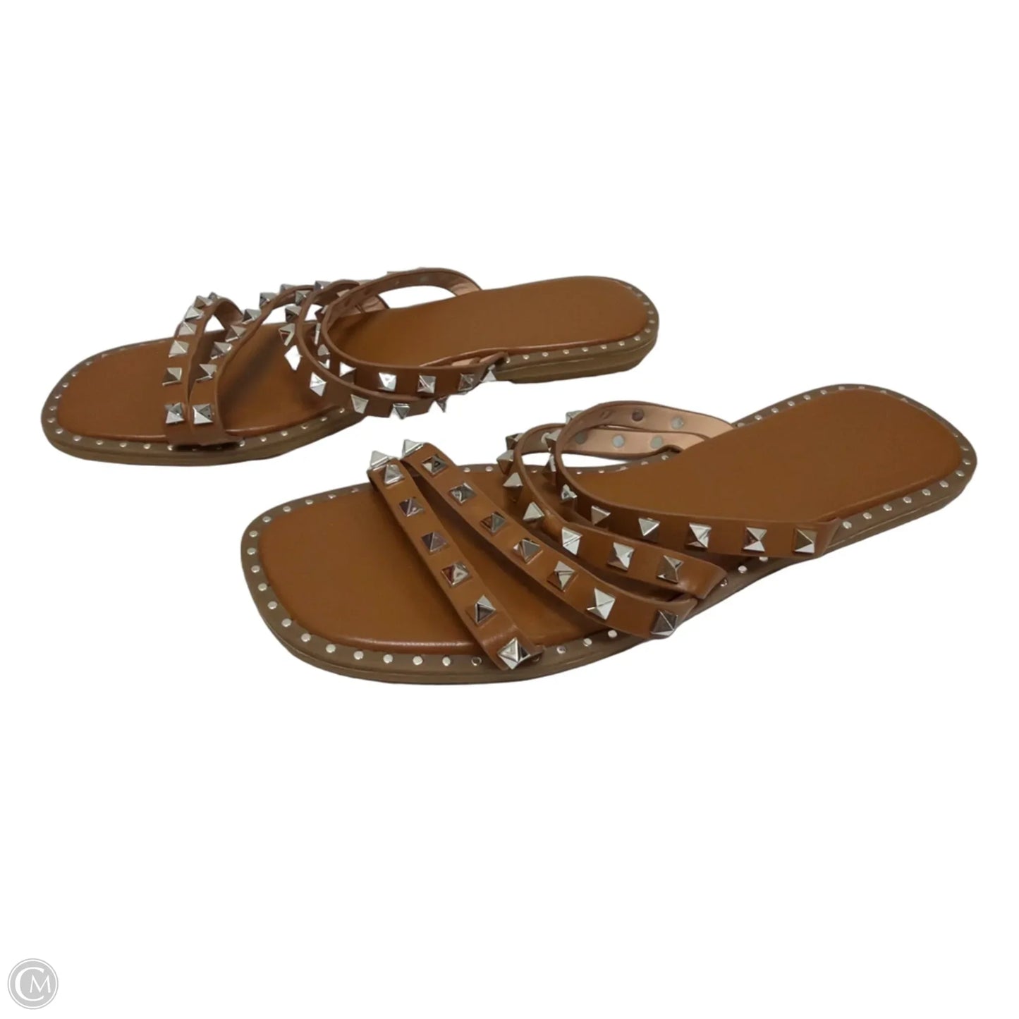 Sandals Flats By Clothes Mentor In Brown, Size: 7