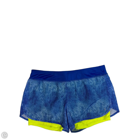 Athletic Shorts By Danskin In Blue & Yellow, Size: L
