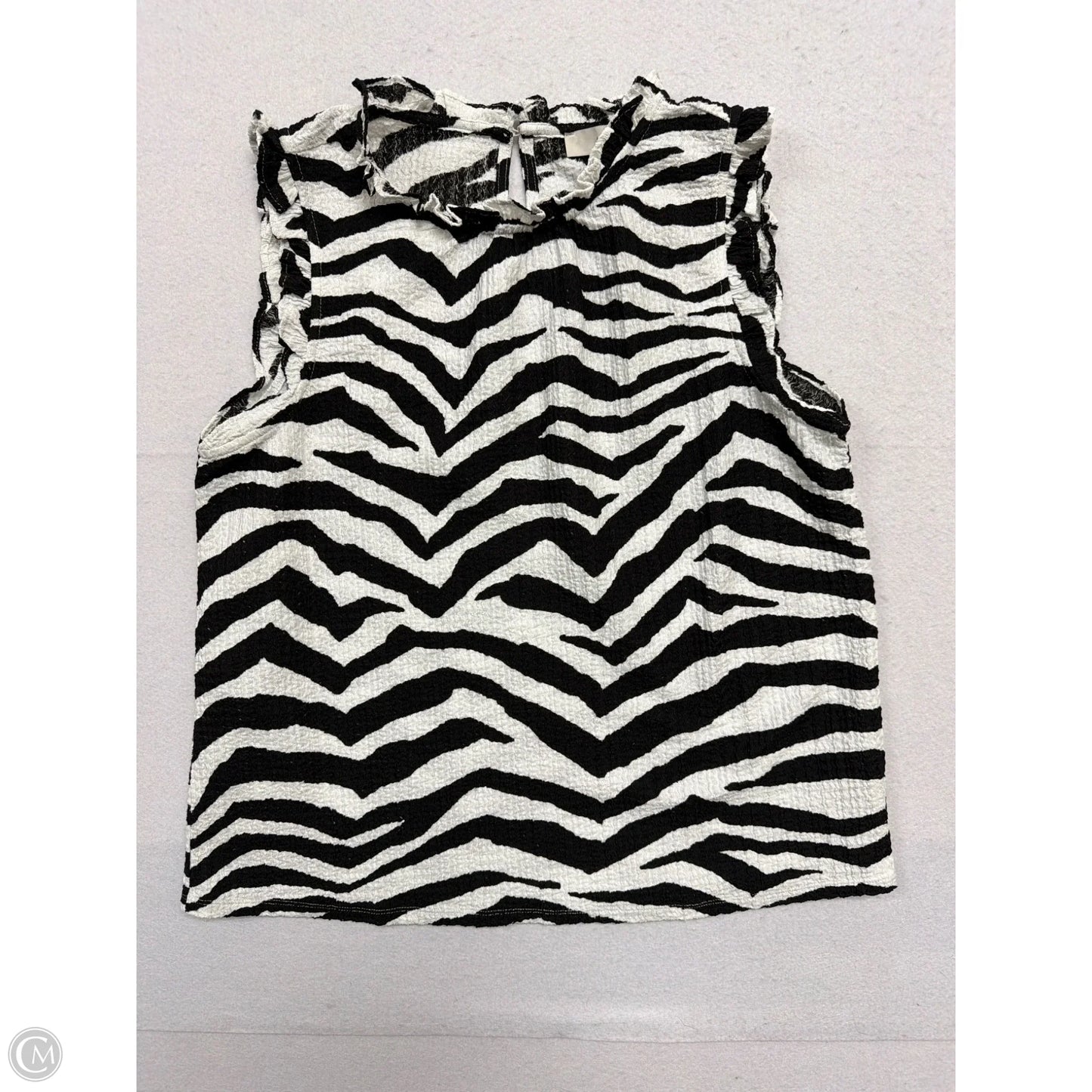 Top Sleeveless By Loft In Animal Print, Size: M