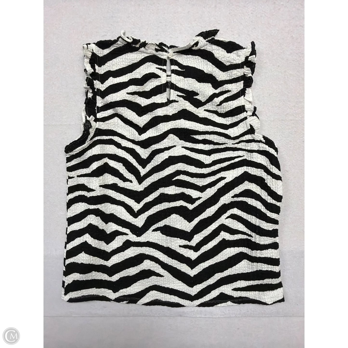 Top Sleeveless By Loft In Animal Print, Size: M