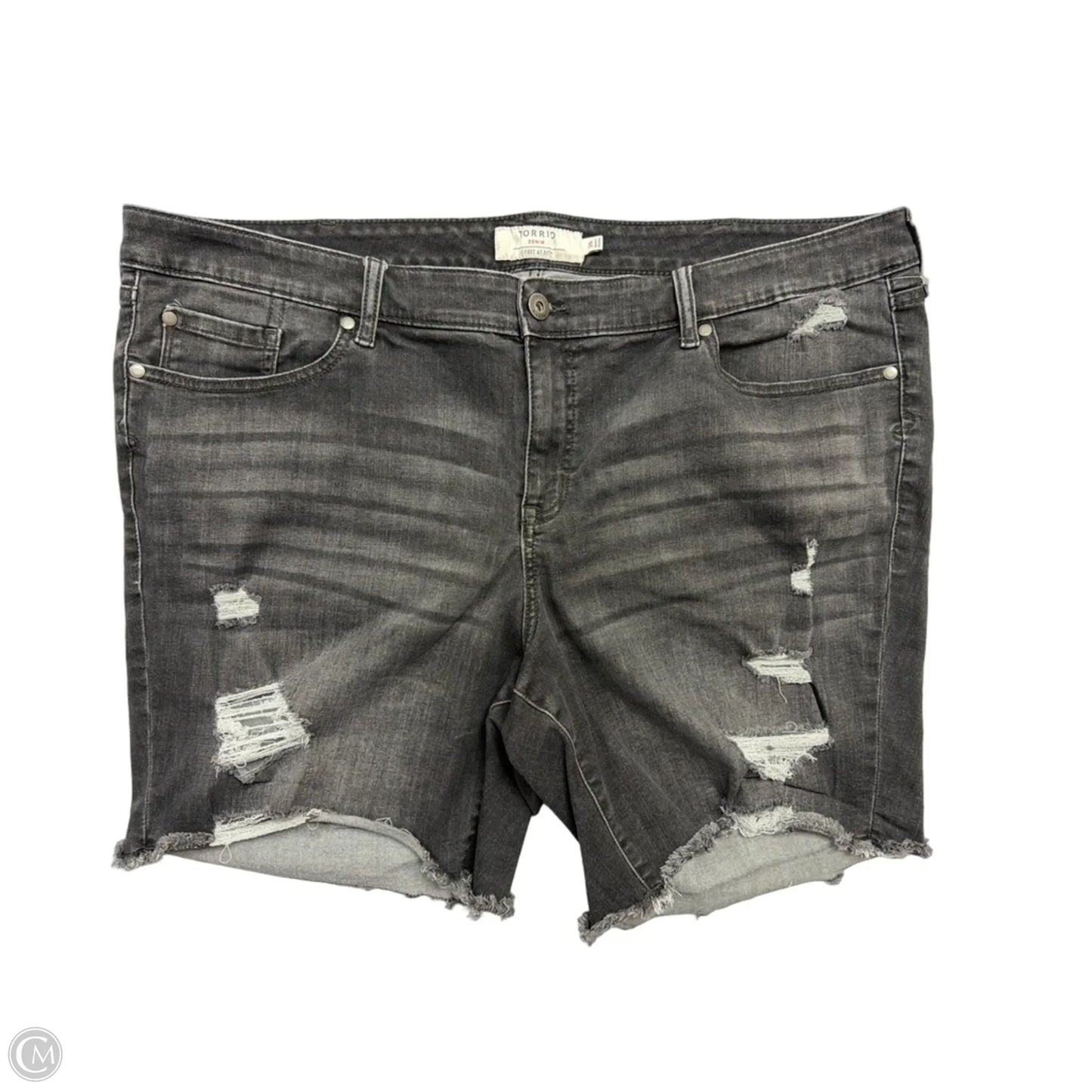 Shorts By Torrid In Grey Denim, Size: 26