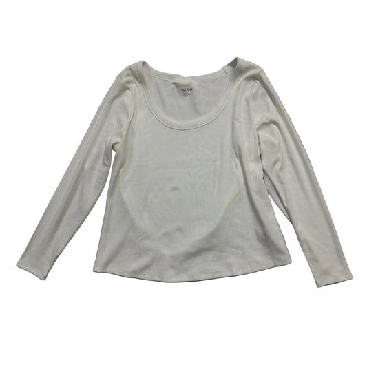 Top Long Sleeve By Old Navy In White, Size: 2x