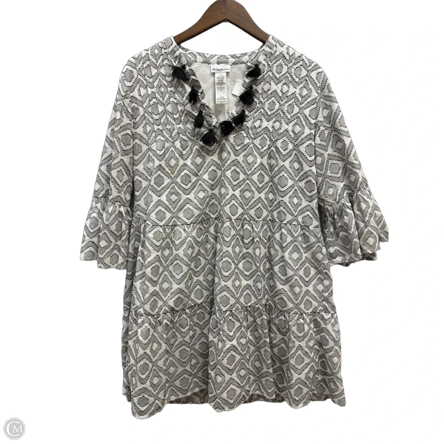Dress Casual Midi By Tommy Bahama In Grey & White, Size: S