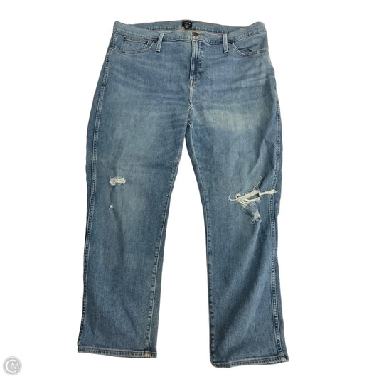Jeans Straight By J. Crew In Blue Denim, Size: 16