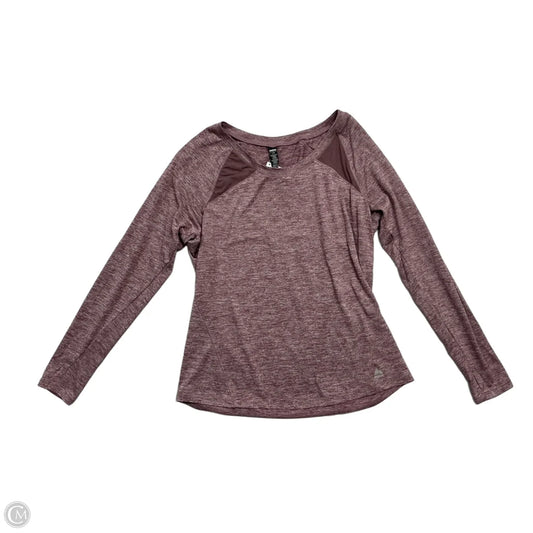 Athletic Top Long Sleeve Collar By Rbx In Purple, Size: L