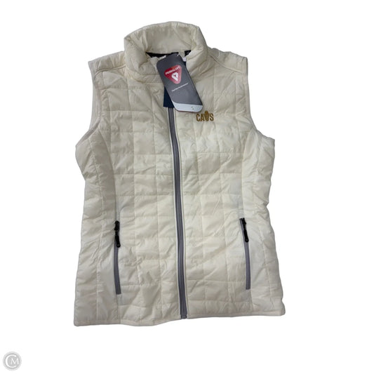 Vest Puffer & Quilted By Cutter And Buck In Cream, Size: Xs