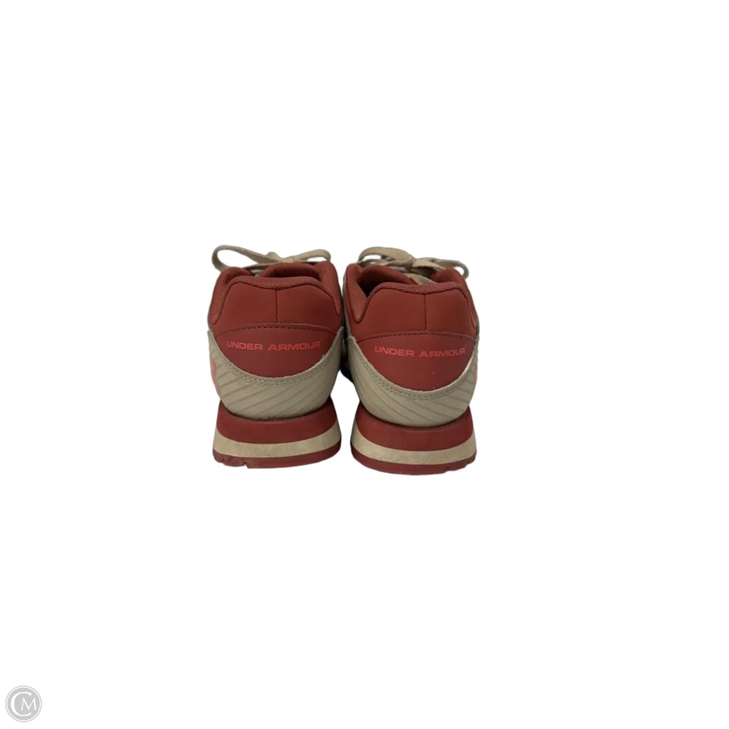 Shoes Sneakers By Under Armour In Red & Tan, Size: 9